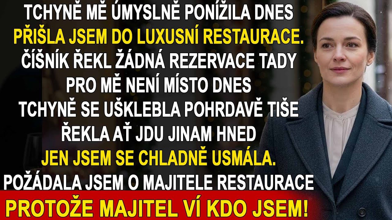 Luxusní večeře s rodinou? Pro mě neměli ani rezervaci