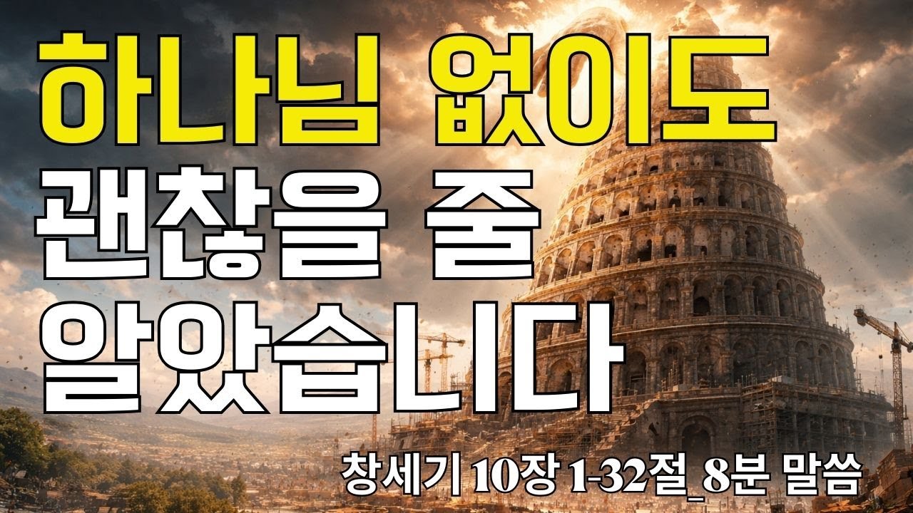 하나님 없이도 괜찮을 줄 알았습니다｜창세기 10장 1-32절(20260114) ｜ 매일성경 브런치 ｜큐티 ｜8분말씀 ｜예배