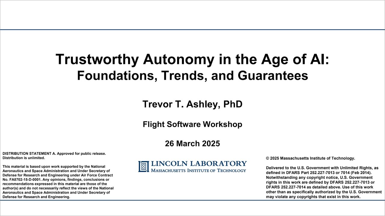 Trustworthy Autonomy in the Age of AI: Foundations, Trends, and Guarantees