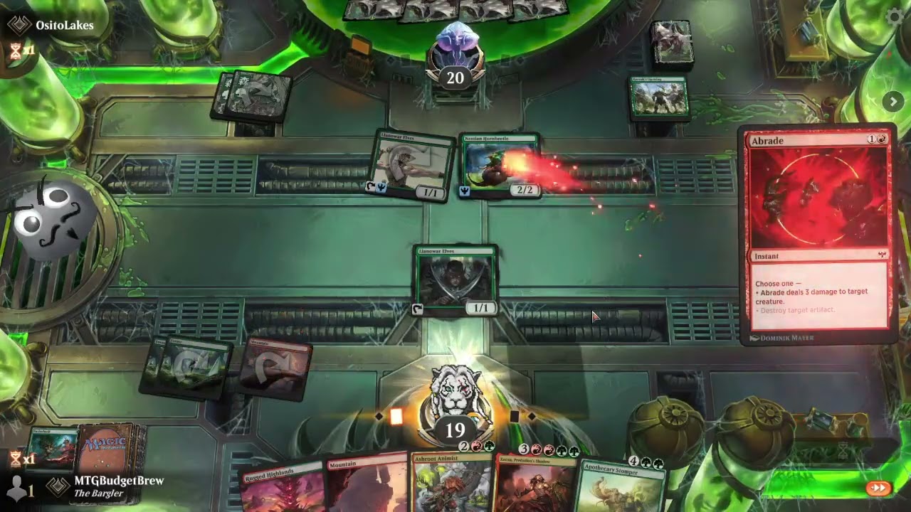 MTG Standard - Gruul Midrange by MTGBudgetBrew VS Mono Green Midrange by OsitoLakes