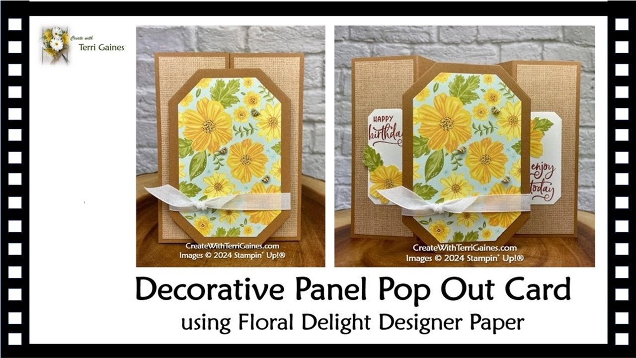 Decorative Panel Pop Out Card using Floral Delight Designer Series Paper Tutorial