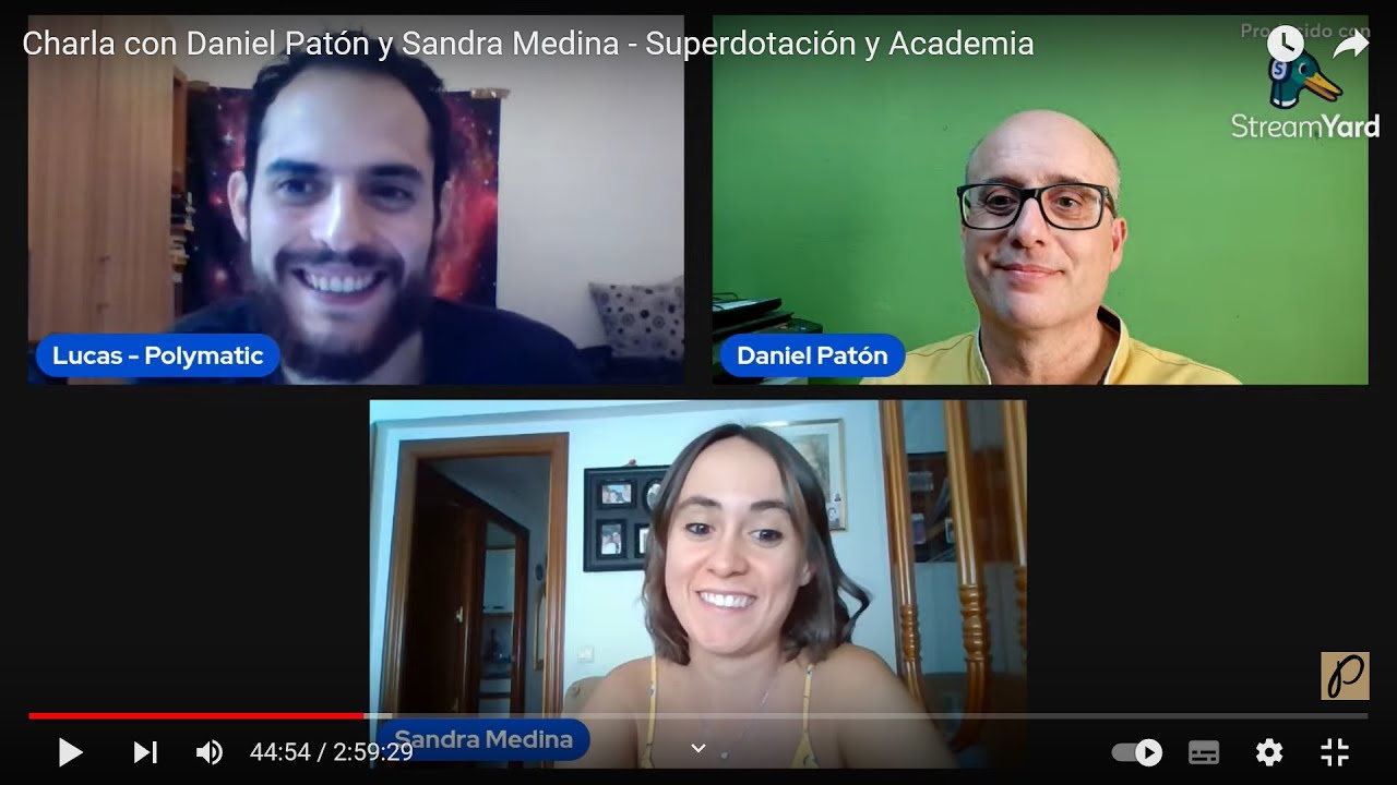 Charla con Sandra Medina y Daniel Patón - Superdotación y Academia