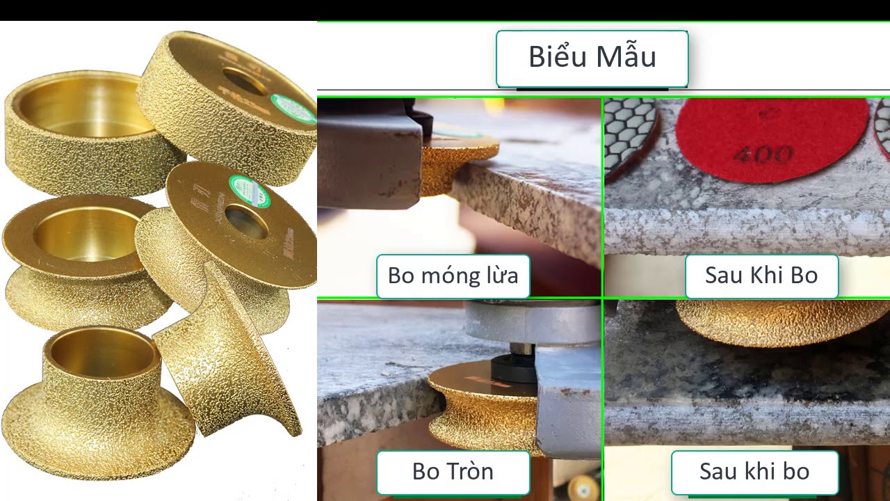 Bo Tròn 2cm  -Mài Cạnh chỉ đá  granite Bo Phào đá