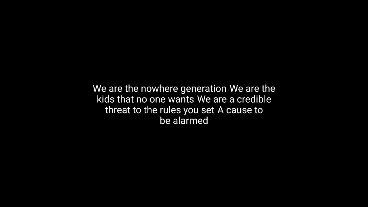 Rise Against - Nowhere Generation (Lyrics)