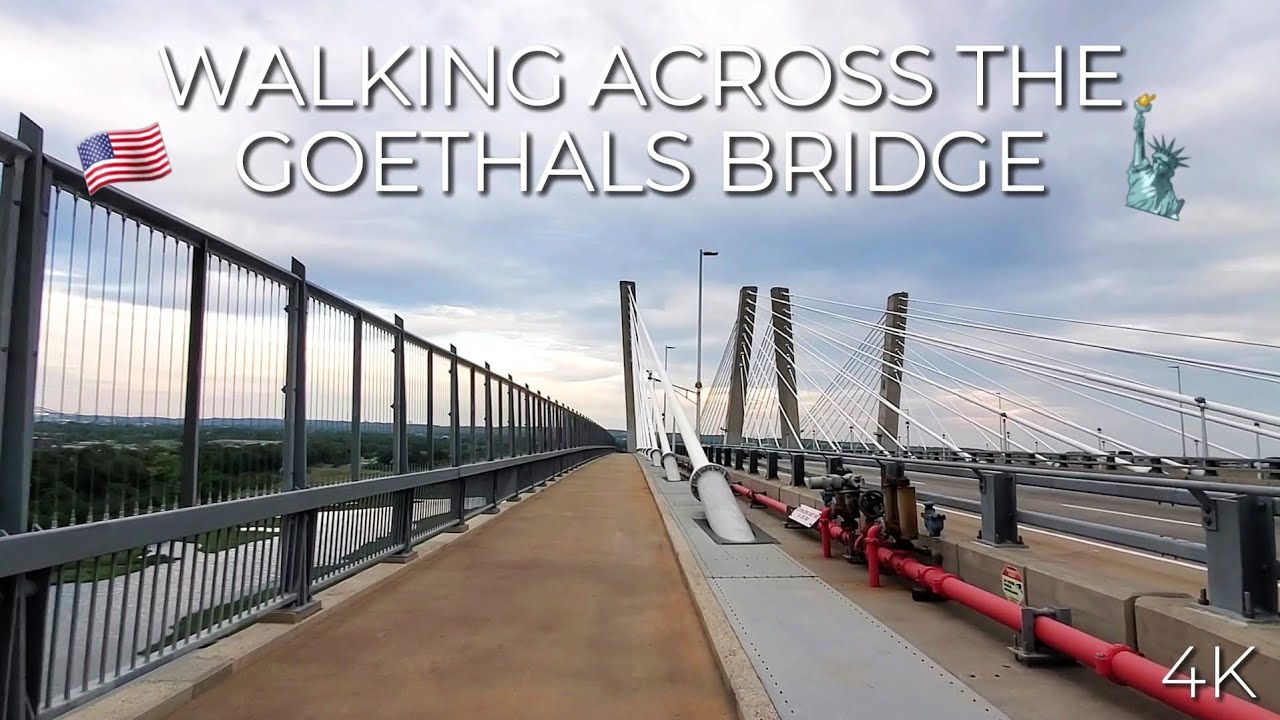 Walking Across The GOETHALS BRIDGE | Staten Island to New Jersey | 4K Walking