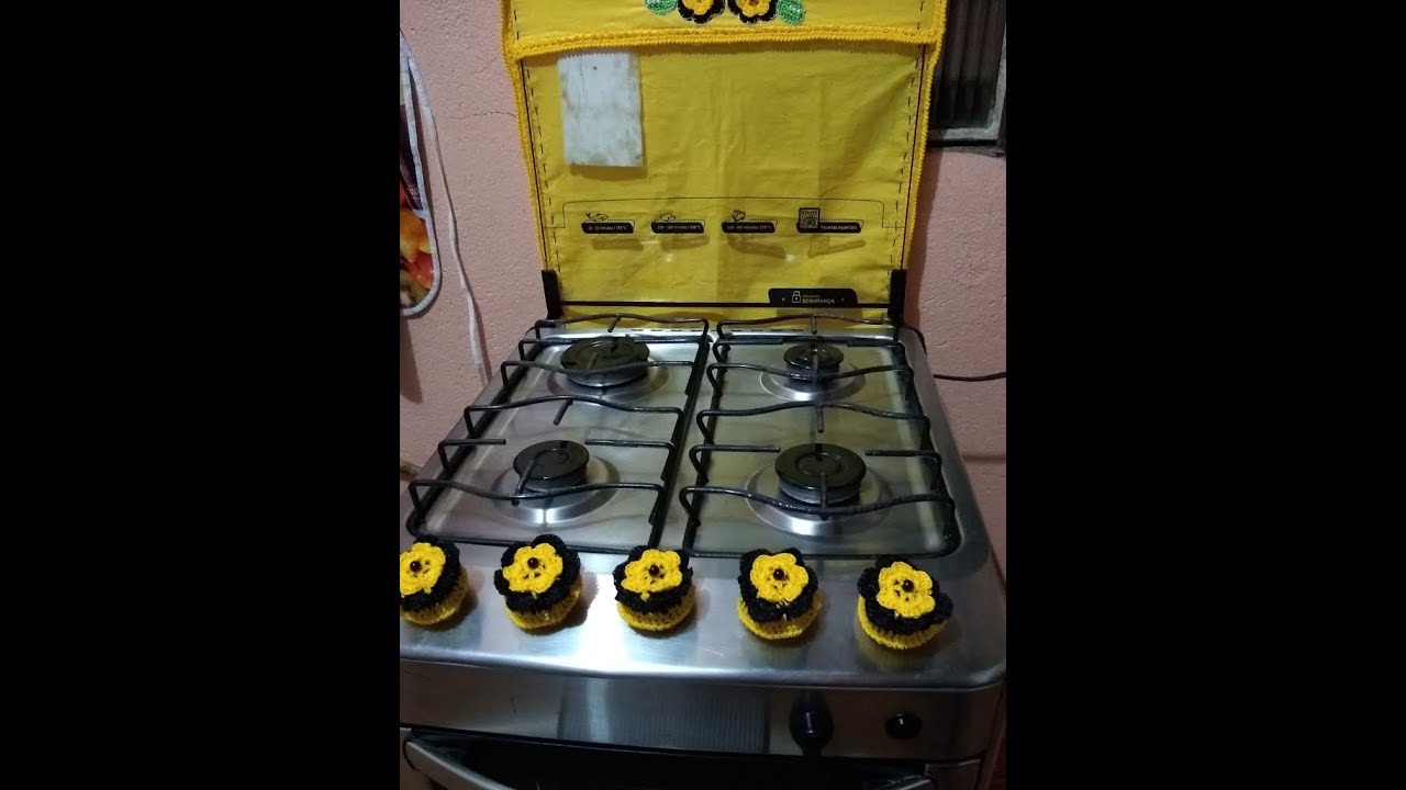 O botão do fogão vai ficar lindo com essas capinhas em crochê