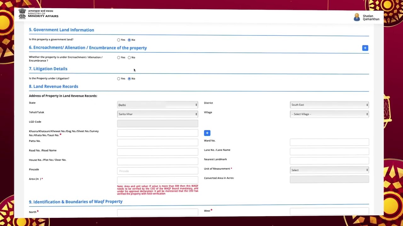 UMEED Central Portal Waqf Property Enrolment Guide ｜ Here's How to Enter Property Details   Part 2