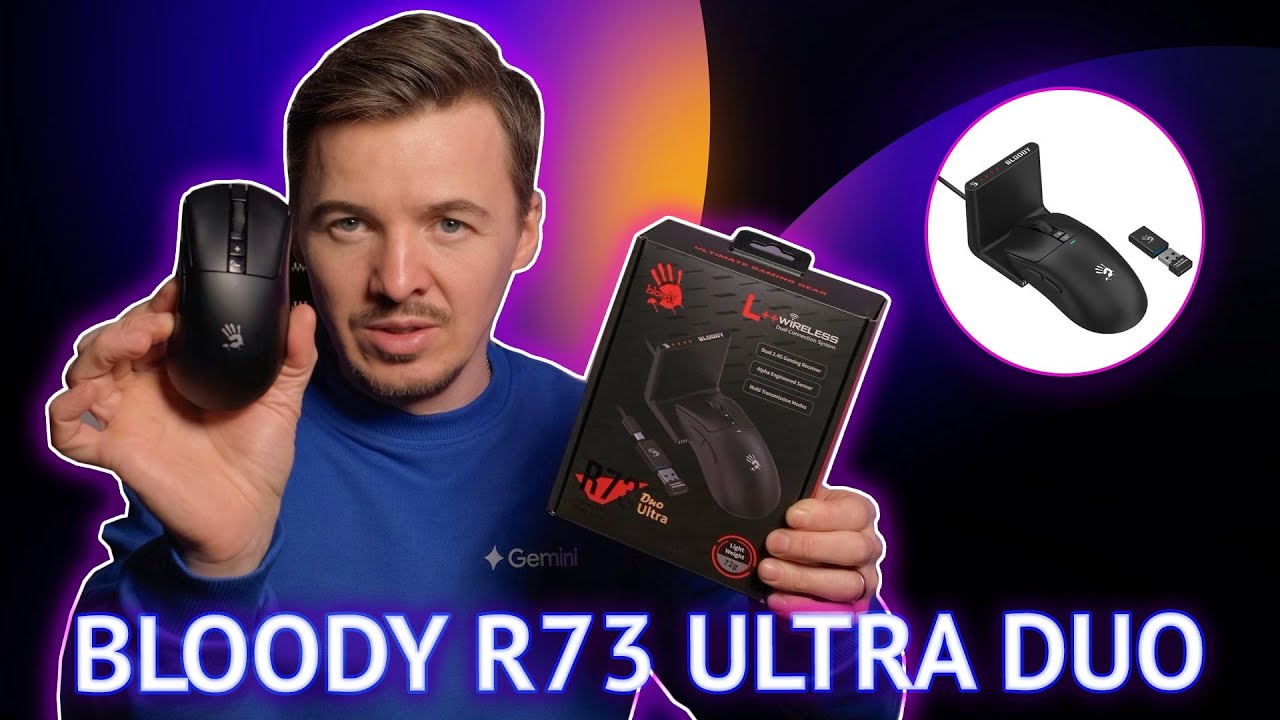 Bloody R73 Ultra Duo — бездротова ігрова миша з зарядною станцією | Техногайд