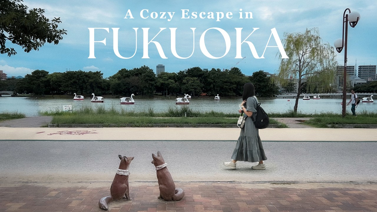 Japan Travel Vlog 🇯🇵 |  2 Days in Fukuoka |  City Walk in Hakata & Ohori Park + Local Food