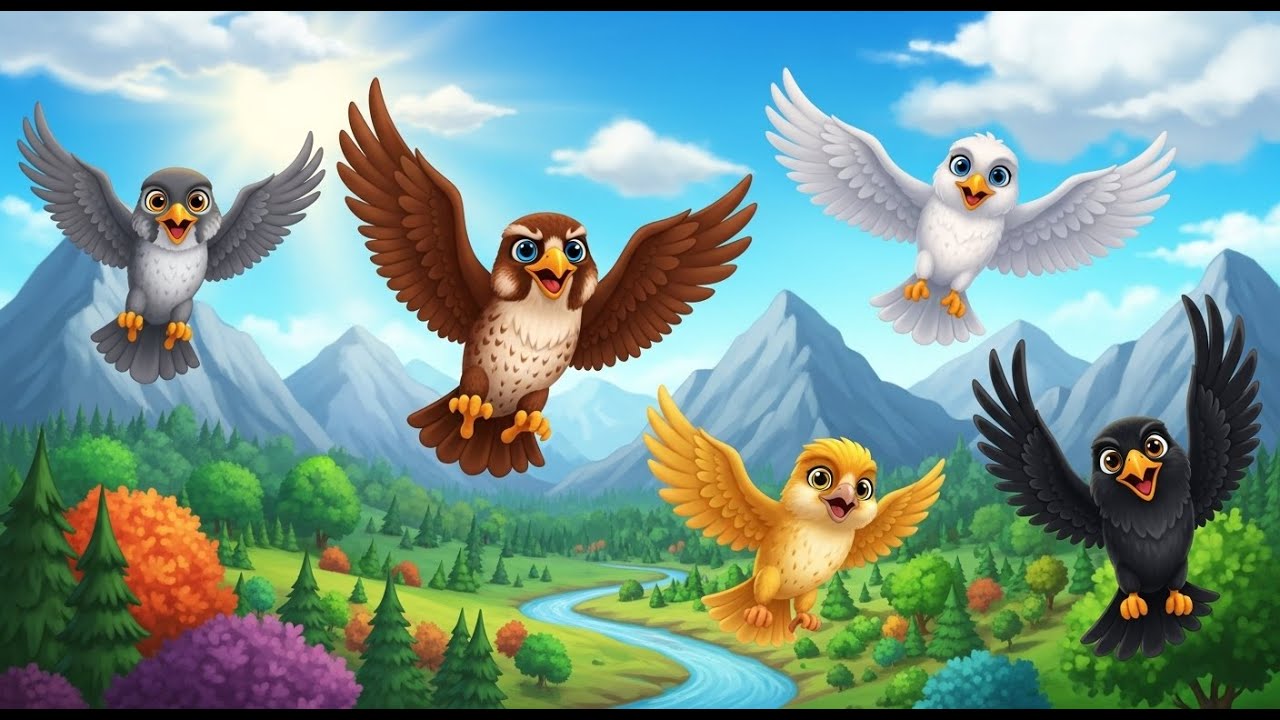 Pequenos Gaviões Voam Pelo Céu | Rimas Infantis e Canções para Crianças Kids!