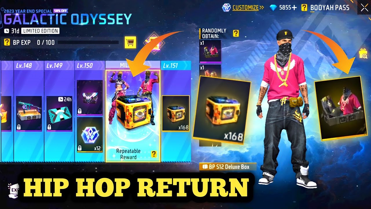 HIP HOP BUNDLE BOOYAH PASS| FREE FIRE NEW EVENT| FF NEW EVENT TODAY| NEW FF EVENT| GARENA FREE FIRE