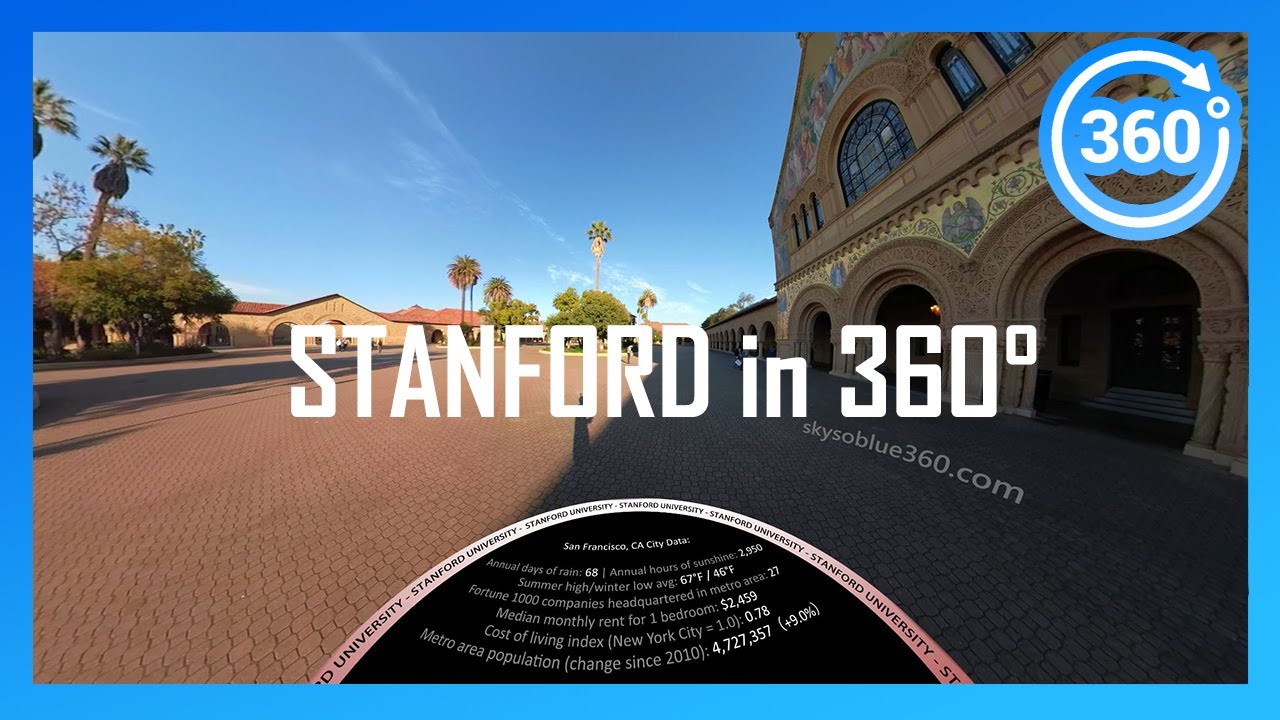 [2020] STANFORD in 360° (walking/driving campus tour)