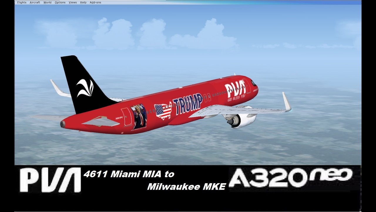 PVA 4611 Miami MIA to Milwaukee MKE v-1004.