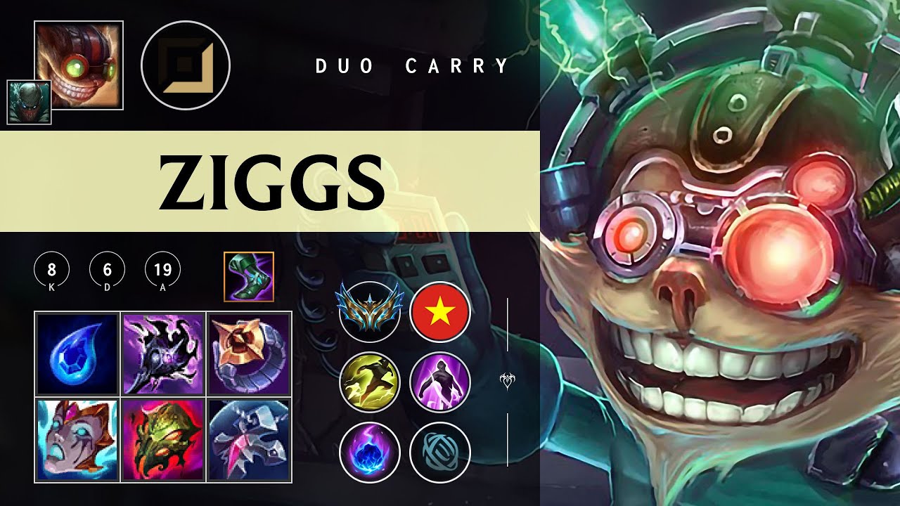 Ziggs Carry vs Kai'Sa - VN Challenger Patch 26.01