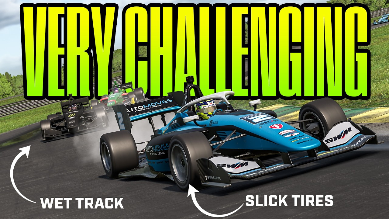 Slicks on a Wet Track! iRacing INDY NXT at ViR