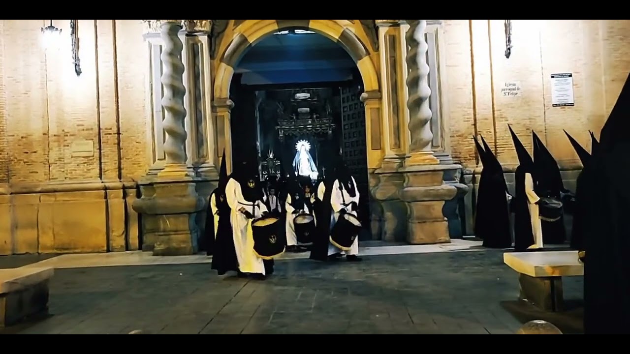Semana santa zaragoza  2025. Salida de la Santísima  virgen de la Amargura.