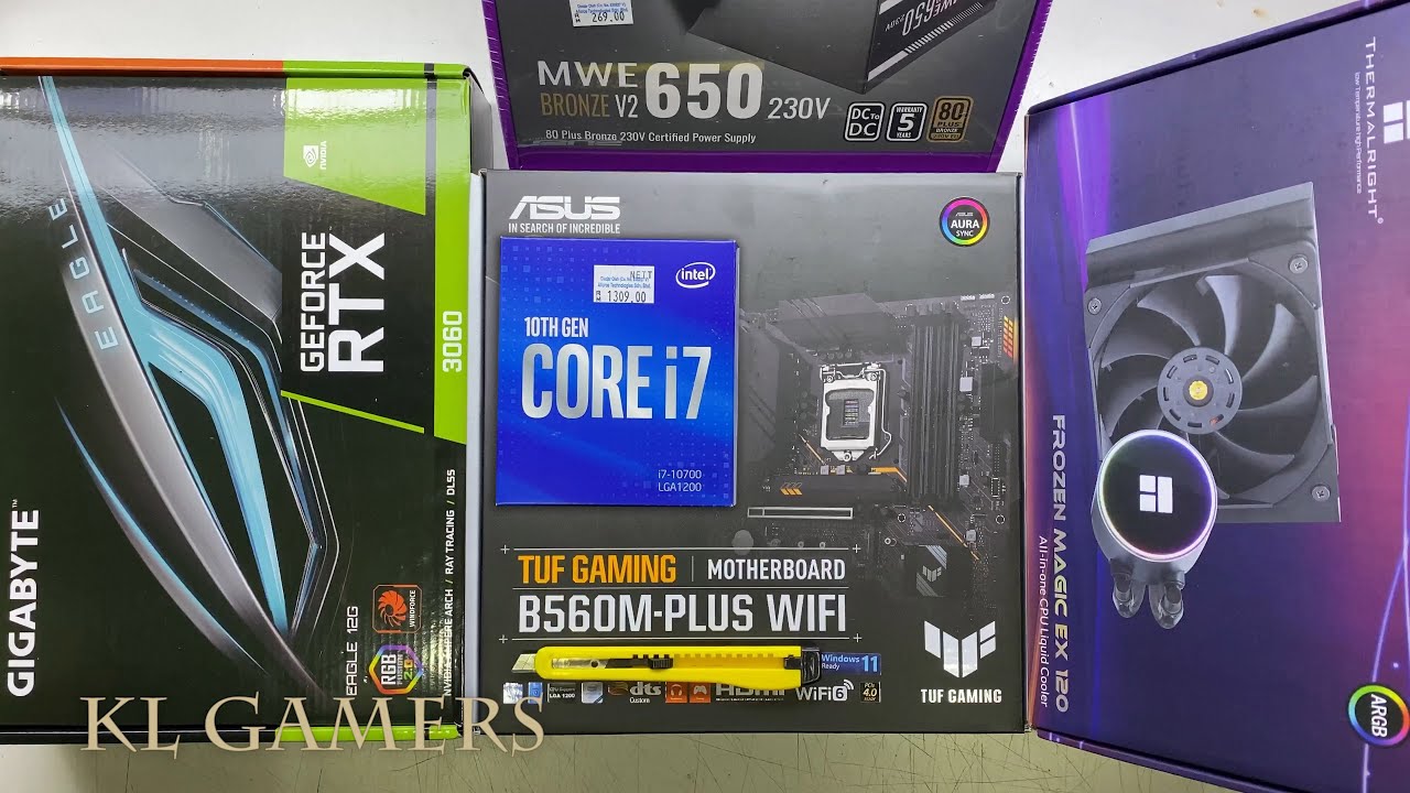 intel Core i7 10700 ASUS TUF GAMING B560M-PLUS WiFi RTX3060 FROZEN MAGIC EX 120 TECWARE FUSION