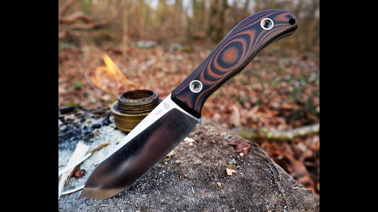 Irbis Bushcraft und Outdoor Messer von Reini Rossmann   Schneidtest , Holz und Feuer machen