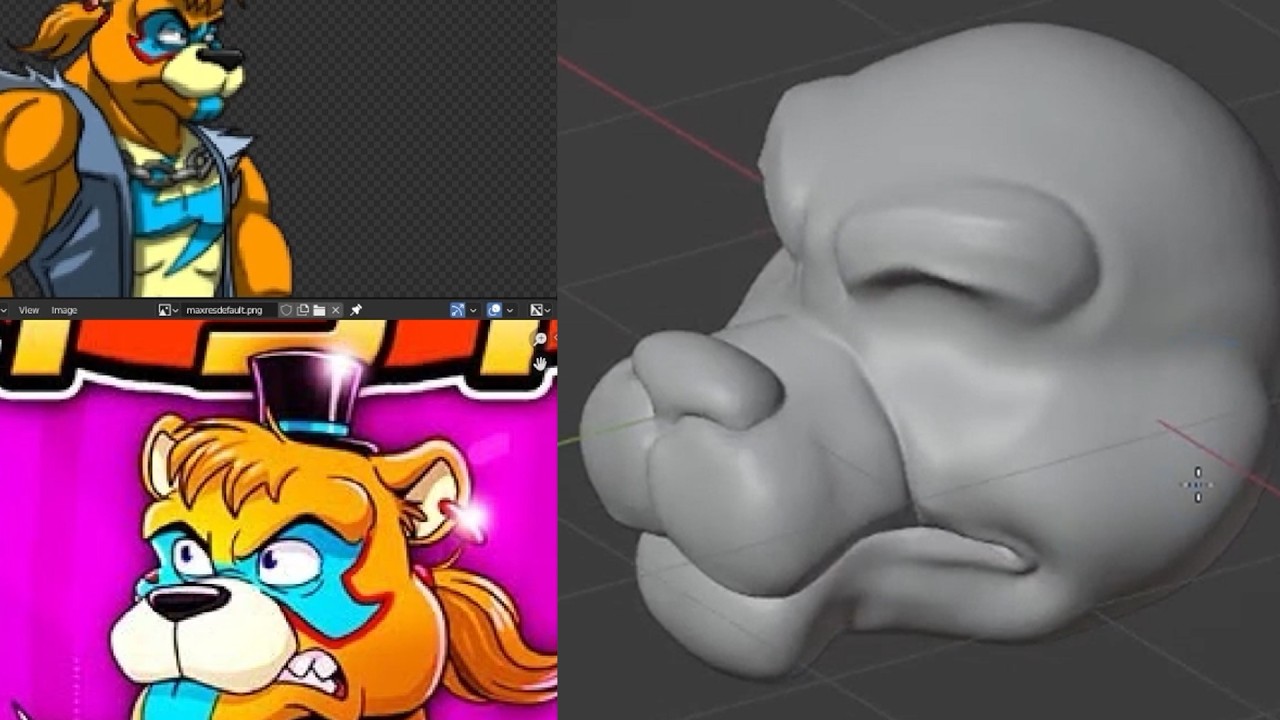 Making Glamrock Freddy Security Breach: Fury's Rage model (FNAF Speed Modeling)