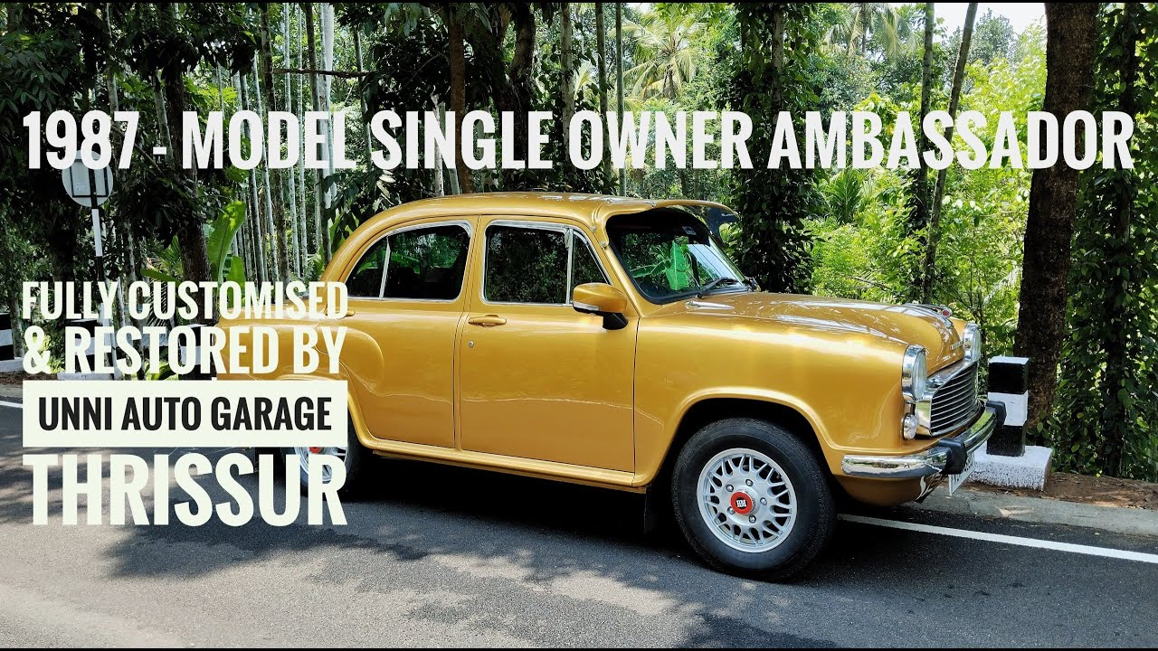 1987 - Model Single owner HM Ambassador | Fully customized & Restored at UNNI AUTO GARAGE - Thrissur
