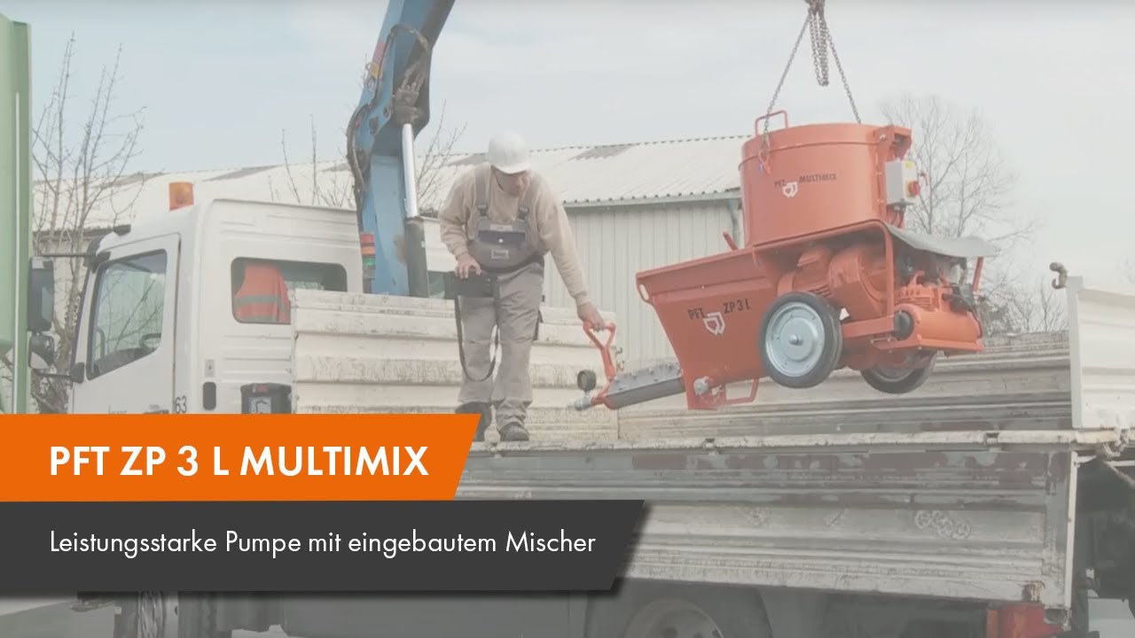 PFT ZP 3 L MULTIMIX - Leistungsstarke Pumpe mit aufgebautem Mischer.