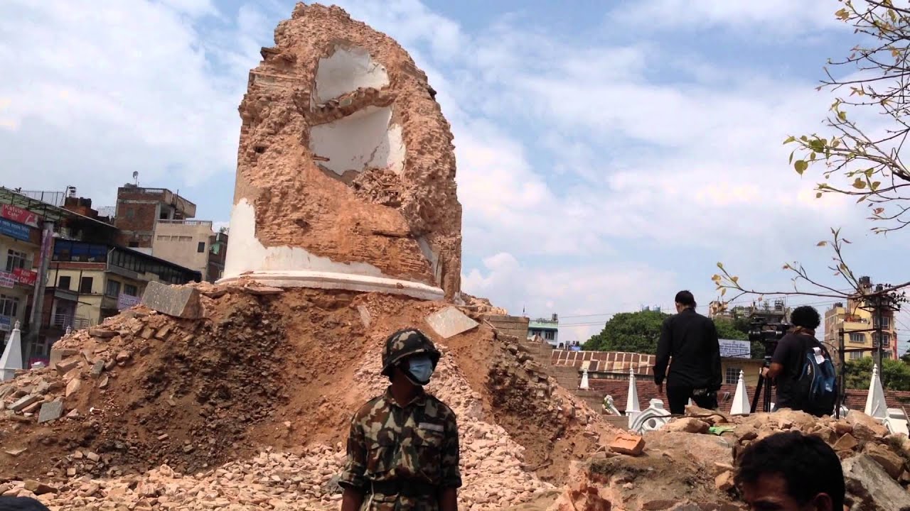 After earthquake - Ancient Dharahara Tower