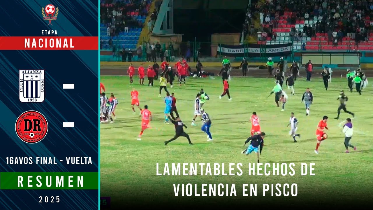 AGRESIONES, BATALLA CAMPAL Y VIOLENCIA TOTAL EN EL DUELO ENTRE ALIANZA PISCO Y DIABLOS ROJOS | 2025