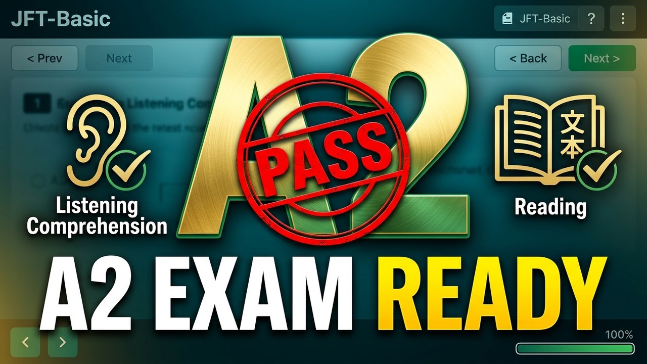 100% Practice JFT Basic A2 | Reading & Listening Simulation