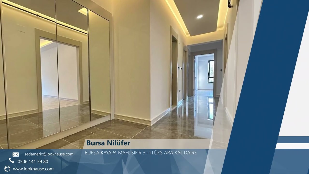 LOOKHAUSE BURSA NİLÜFER KAYAPA MAHALLESİNDE 3+1 LÜKS DAİRE