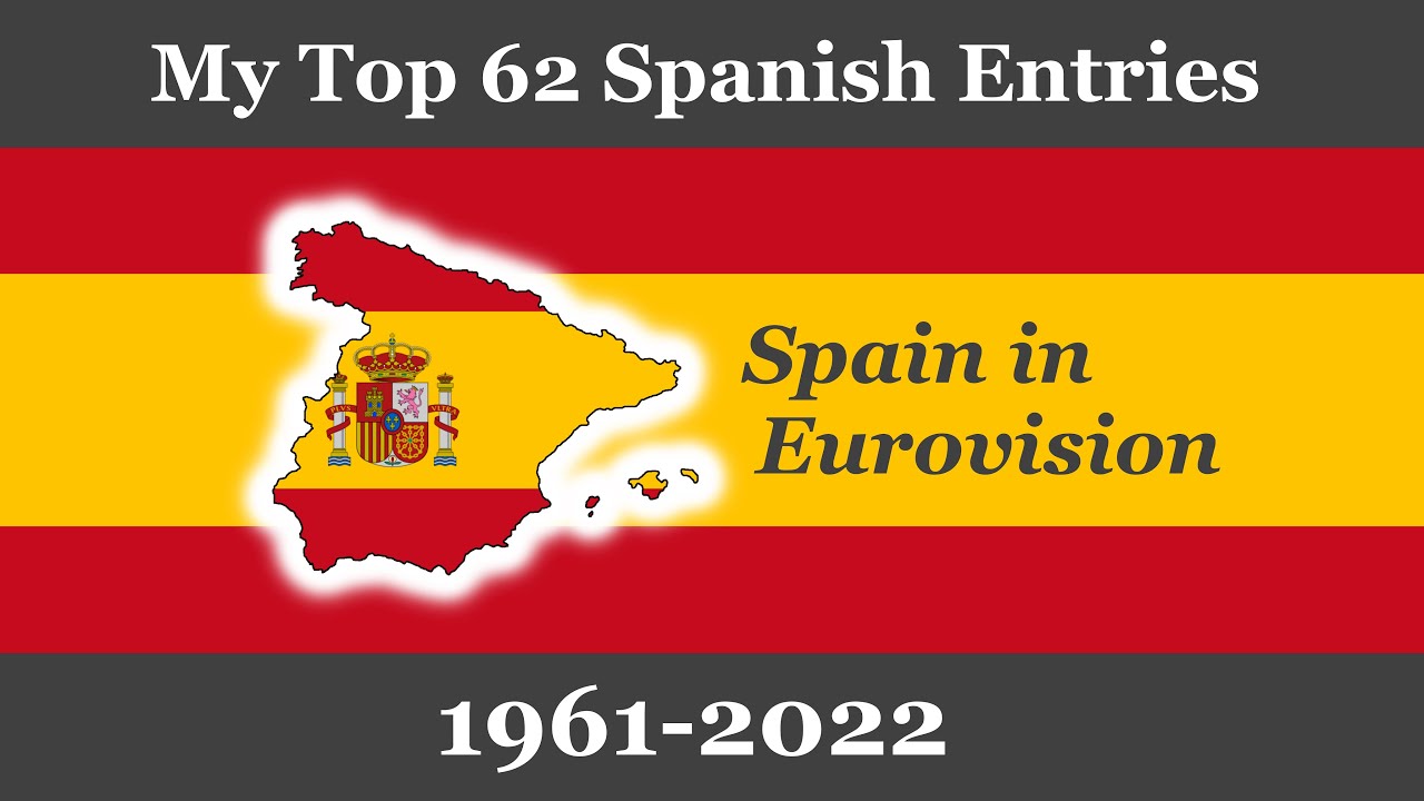 My Top 62 entries from Spain in Eurovision (1961-2022)