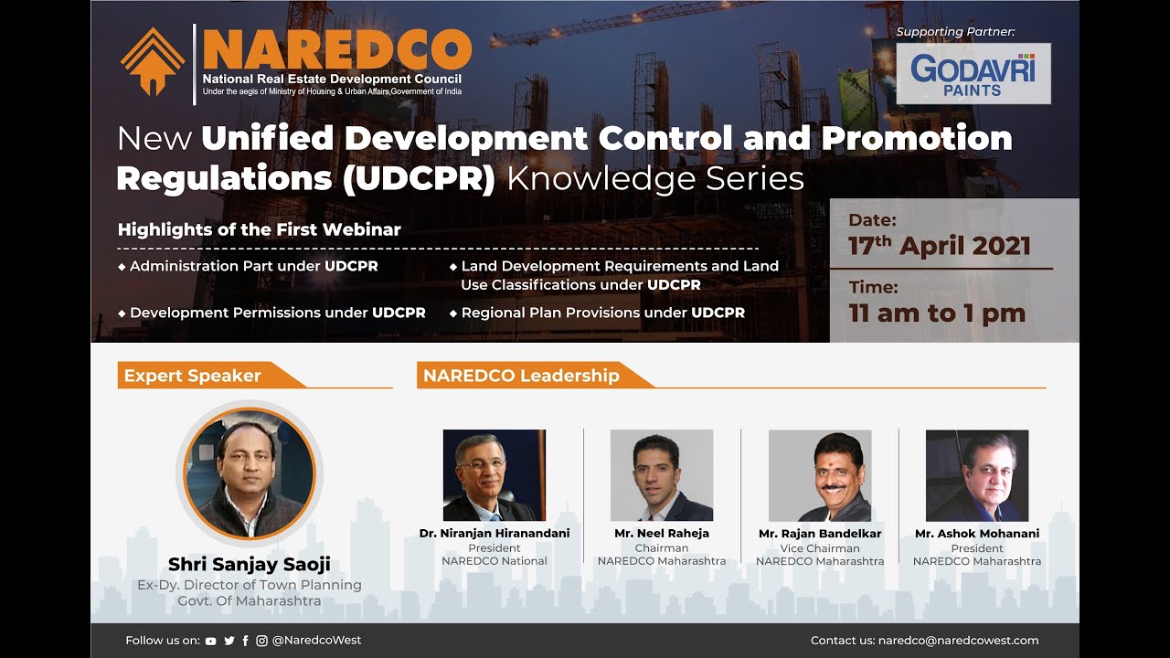 Part 1 - NAREDCO Knowledge Series on Unified Development Control and Promotion Regulation #UDCPR