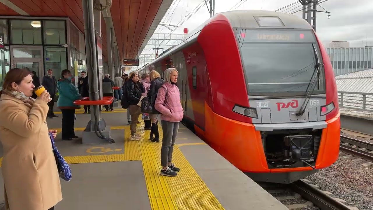 Stadler KISS Train 🚂 Aeroexpress Train Ride on Moscow Central Circle (MCC)