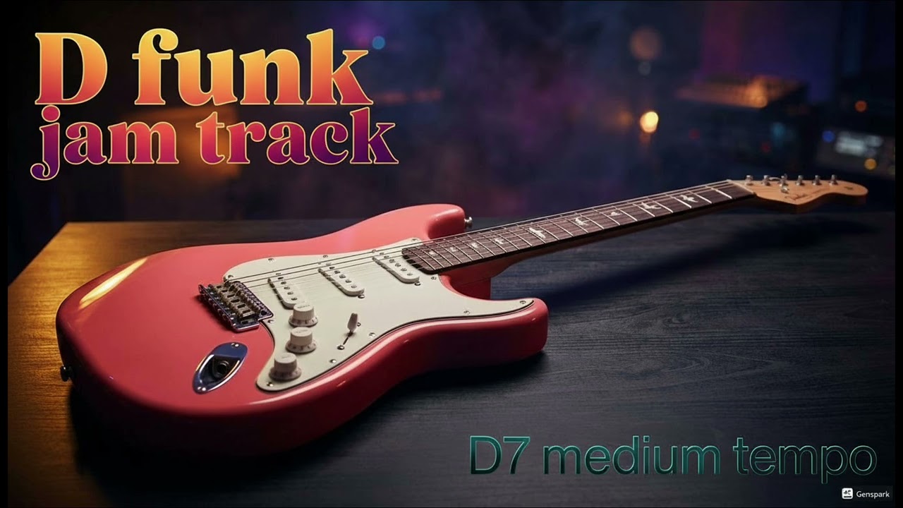 D Funk Backing Track | 112 BPM | Guitar Practice