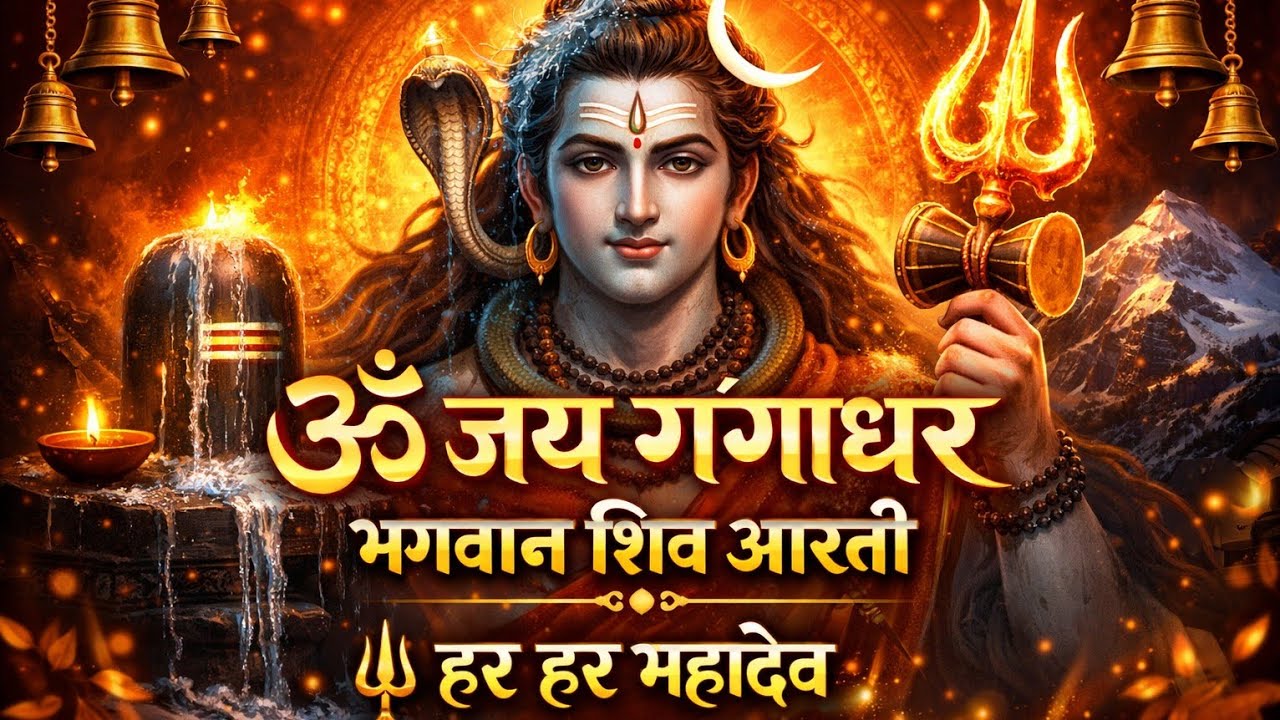 भगवान गङ्गाधर आरती 🔱 | Om Jai Gangadhar | Powerful Shiva Aarti | Har Har Mahadev