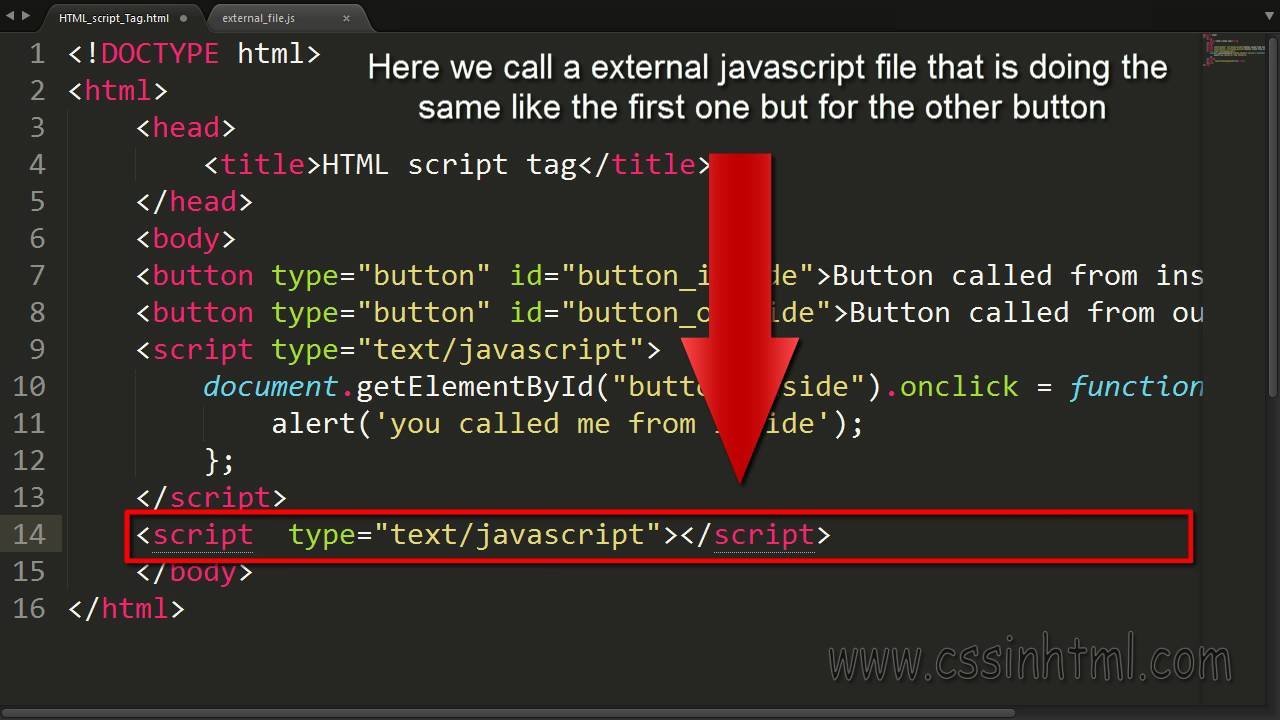 HTML script Tag
