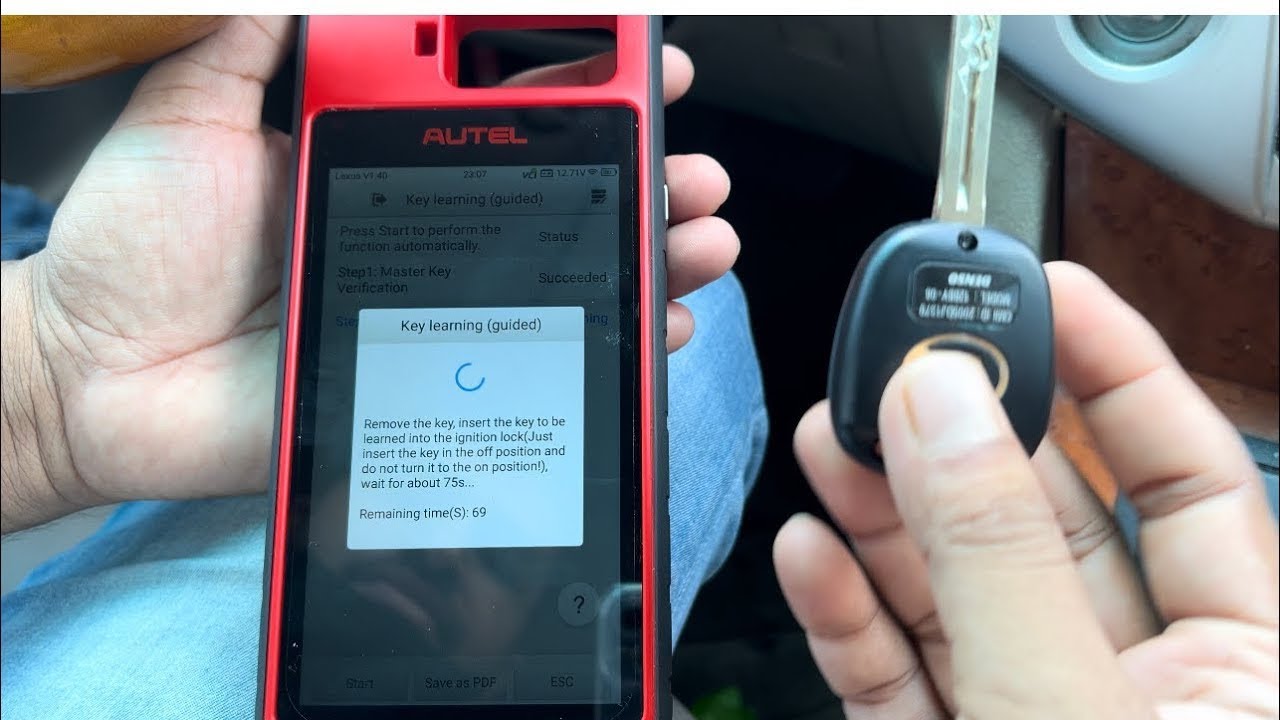 How To Program Lexus ID4D All Keys Lost Using autel km100