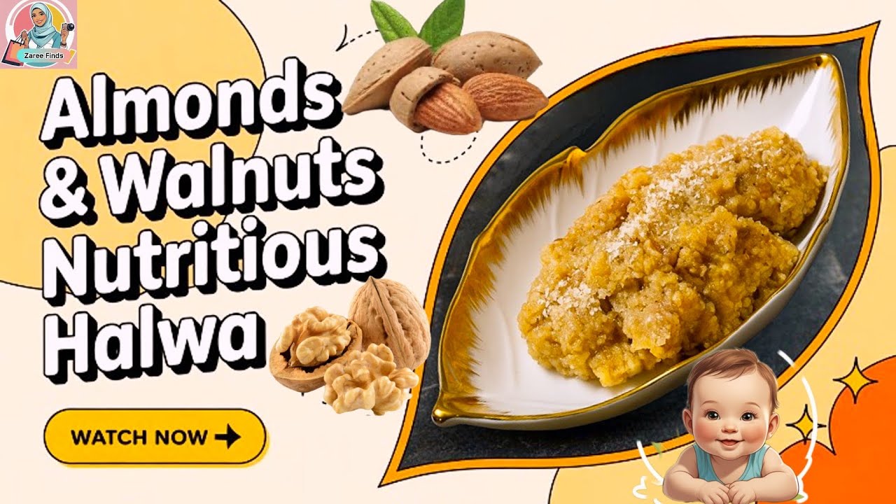 Badam & Akhroat Halwa for Kids 🇦🇪 | Brain & Immunity Boosting Snack | Easy Recipe #sharjah 