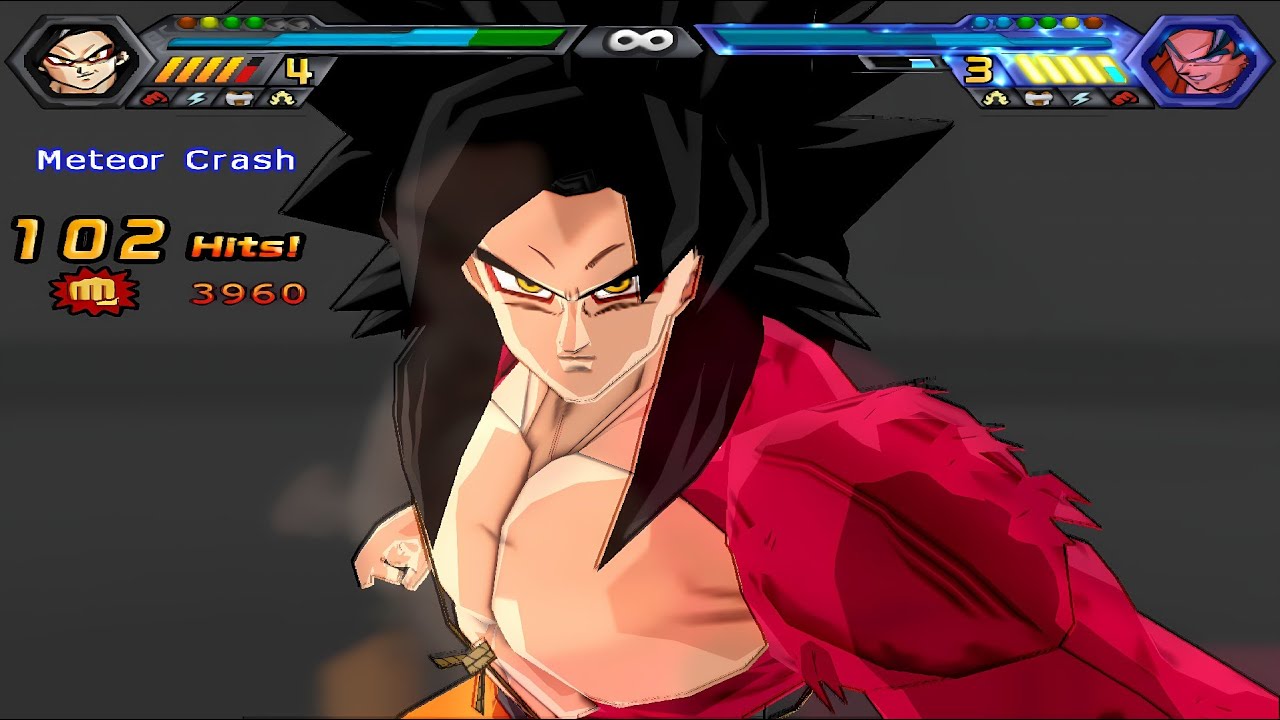 DIA 1 - Goku (GT) Super Saiyajin 4 VS Goku (Fim) Super Saiyajin Blue - Dragon Ball Z BT4