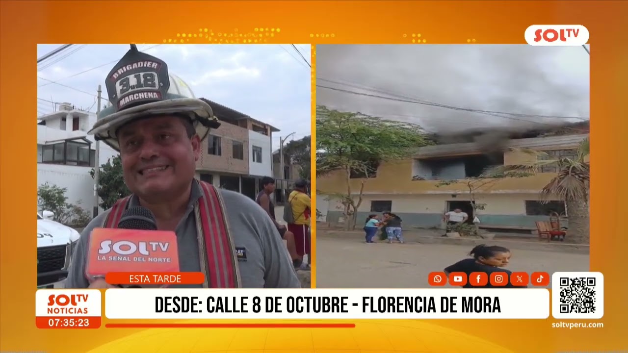 Trujillo: incendio consume segundo piso de una vivienda