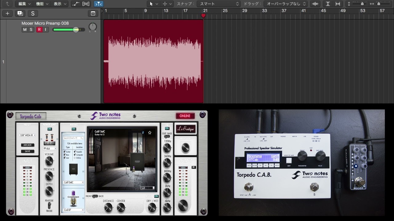 Torpedo C.A.B. &times; Mooer Micro Pre Amp 008 Test