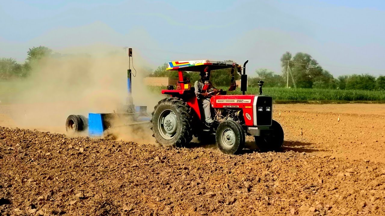 Massey 260 2021 Model With Laser Land Leveler ● Massey 260 Turbo ●Trimble Laser ●By Zain Arshad ●