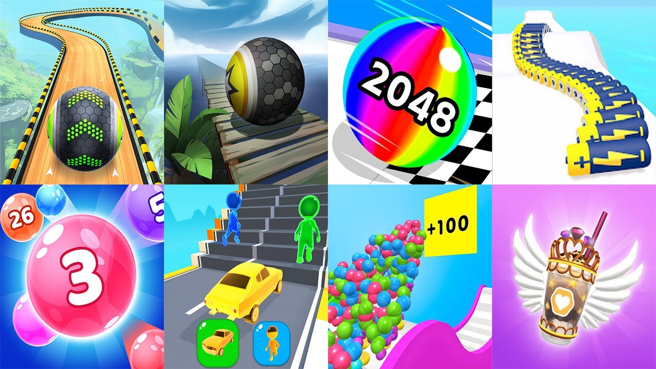 Going Balls, Rollance Adventure Balls, Ball Run 2048, Battery Run... Satisfying Mobile Games 2606202
