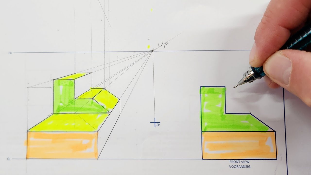 BEST WAY to DRAW a ONE POINT PERSPECTIVE Drawing - HSE | Page 11-2 | Grade 10