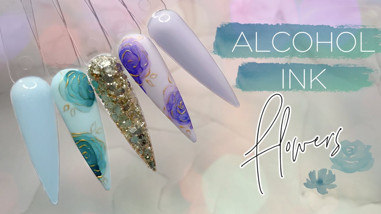 Easy Alcohol Ink Flower Art for Beginners | Nail Sugar | Collab with Sarah's Sparkles