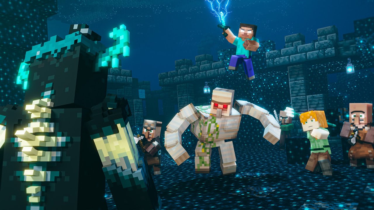 Warden VS Village Army! - Alex And Steve Life (Minecraft Animation)