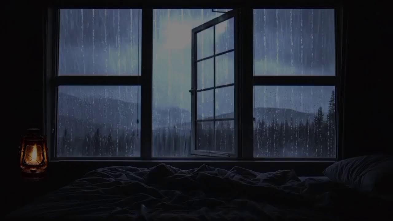 LIVE Rainy Night Outside the Bedroom Window | Slow, Soothing and Relaxing Sounds for Fast Sleep