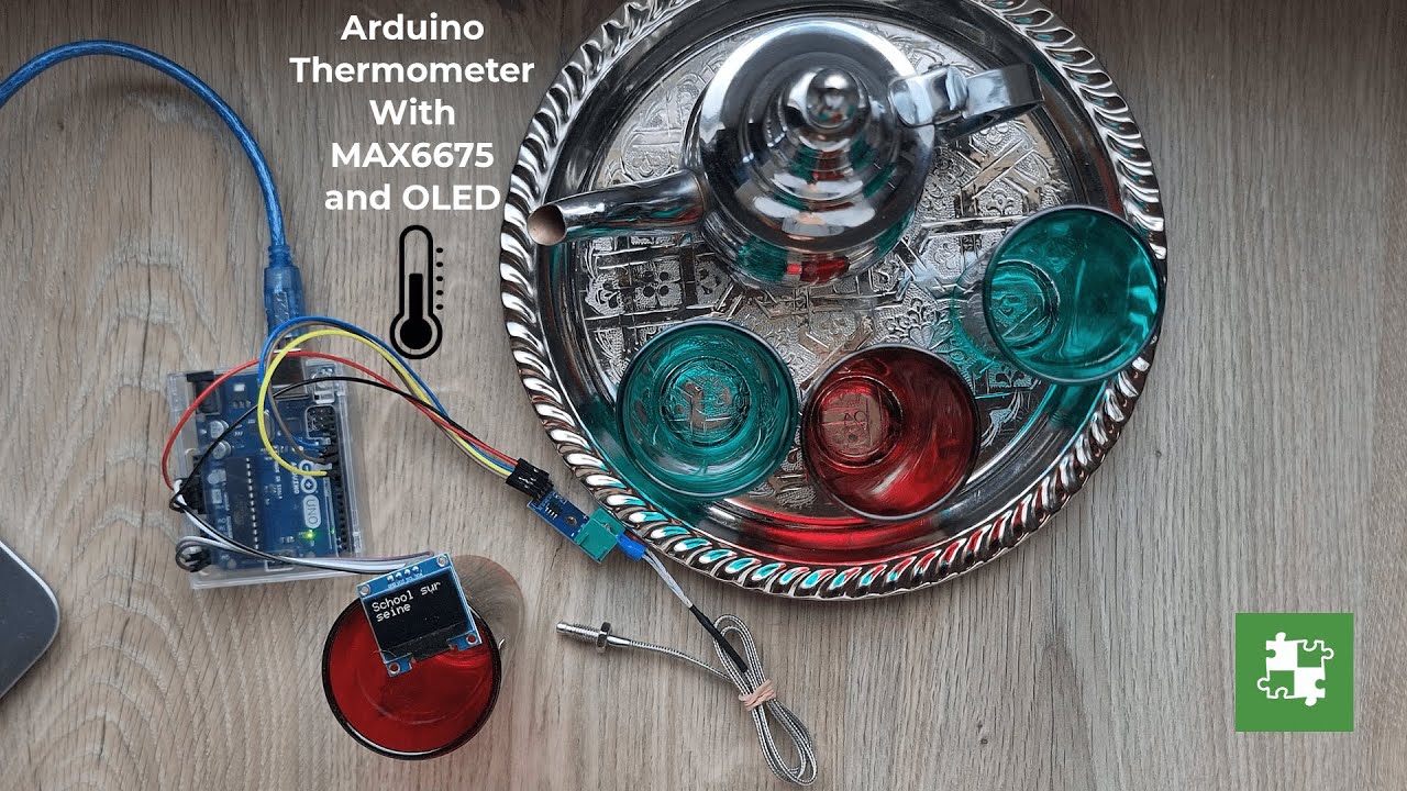Arduino thermometer with MAX6675 and OLED Display SSD1306 - Thermomètre Arduino avec MAX6675 et OLED
