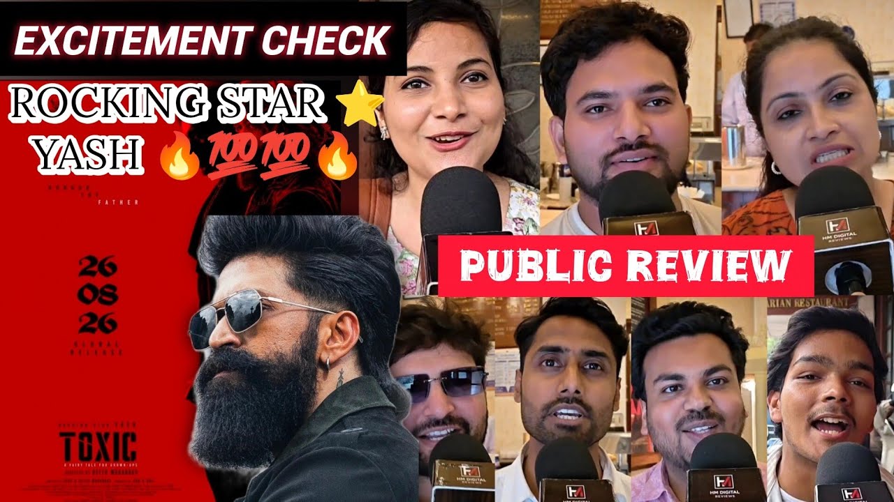 Toxic Excitement Check | Public Review | Rocking Star Yash | Kiara Advani | toxic public craze 🔥