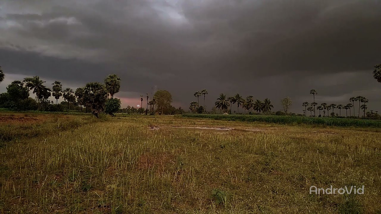 Beautiful sunset/ relaxing video village videos evening clouds/ relaxing and peaceful video