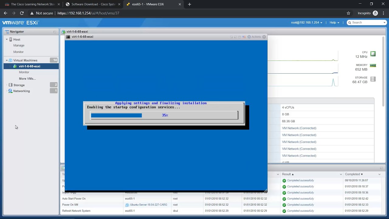 Install or Upgrade VIRL PE 1.6 OVA File on VMware ESXi 6.5